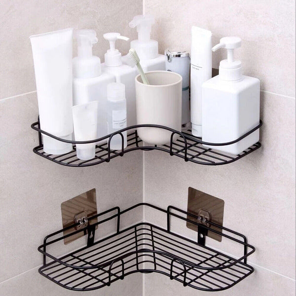 Stainless Steel Shower Caddy Corner Storage Shelf Holder Rack Organiser Bathroom