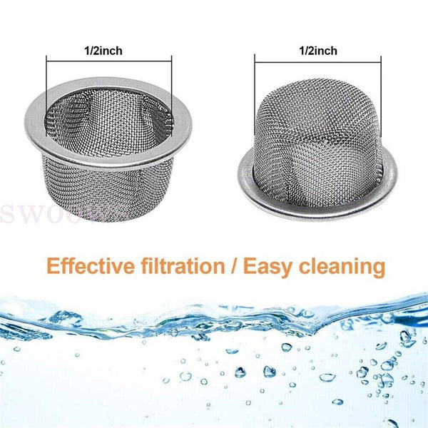 20pcs Reusable STAINLESS STEEL PIPE BOWL SCREEN GAUZE FILTER MESH RING 16mm