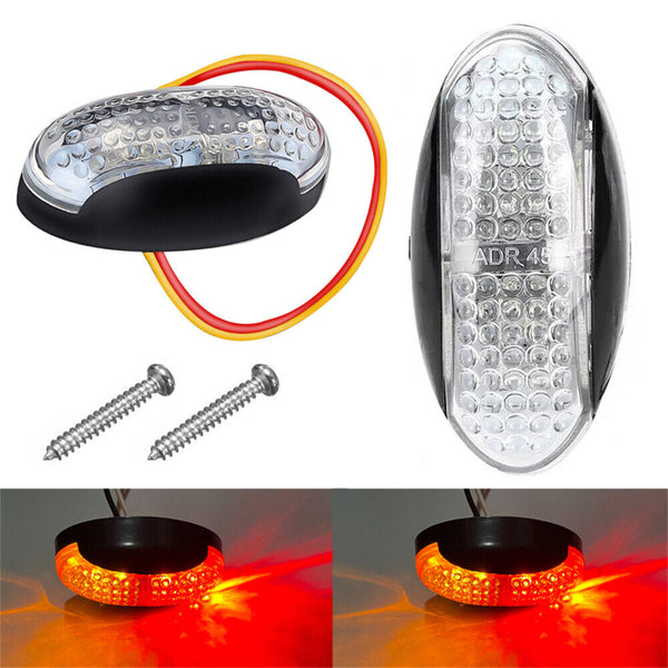 10X LED Clearance Lights Side Marker Amber Red Indicators Trailer Truck RV Lamp