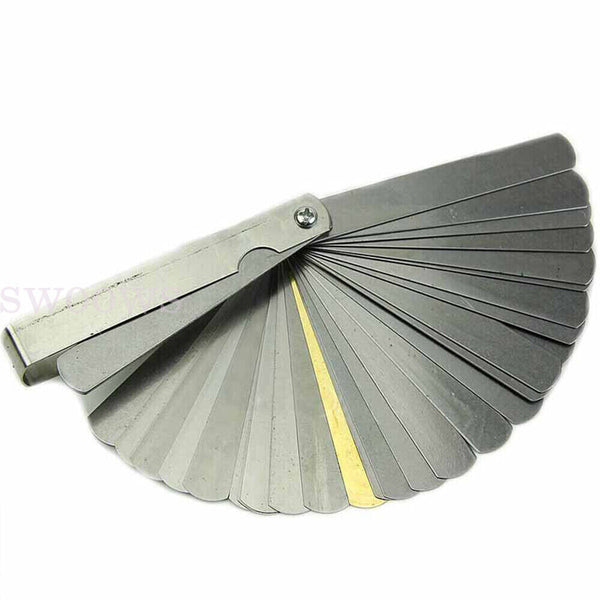 32 Blade Feeler Gauge Dual Marked MM/Inch Thickness Gap Metric Filler Tool Honda