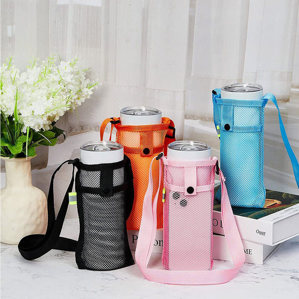 Water Bottle Holder Water Bottle Carrier with Adjustable Shoulder Strap Bag