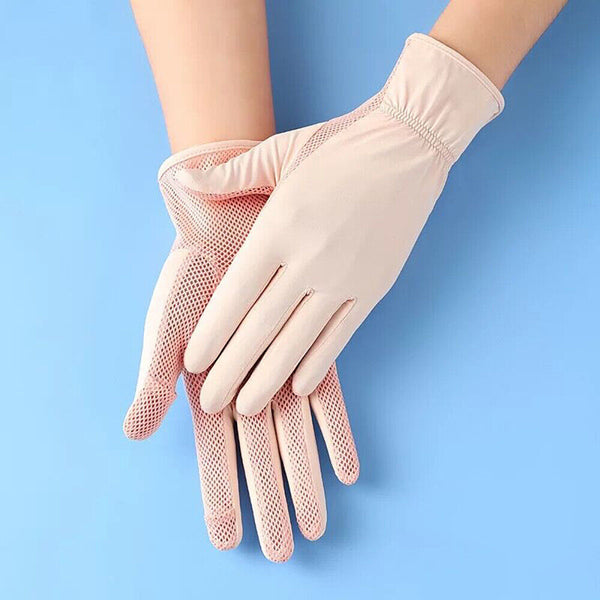 UV Sun Protection Cooling Ice Silk Thin Anti-UV Gloves Breathable Touch Screen