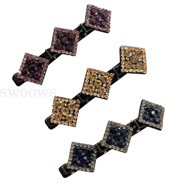 Sparkling Crystal Stone Braided Hair Clips Bangs Hair Clip Braided Hair lot