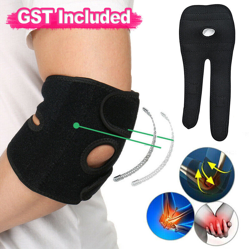 Tennis/Golf Elbow Support Brace Padded Bandage Forearm Tendonitis Pain Relief AU