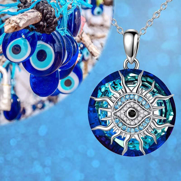 Pendant Women Evil Eye Necklace Alloy Crystal Chain Jewelry Choker Necklace Gift