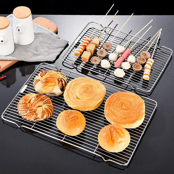 Stainless Steel Baking Tray Oven Pan with Cooling Rack Oven Tray Rack40*30*2.5cm