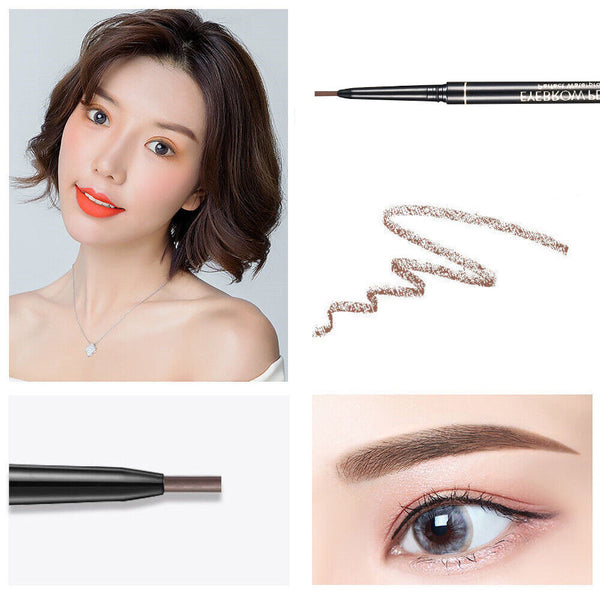 Slim Eyebrow Pencil Waterproof Eye Brow Eyeliner Pen With Brush Makeup Cosmetic