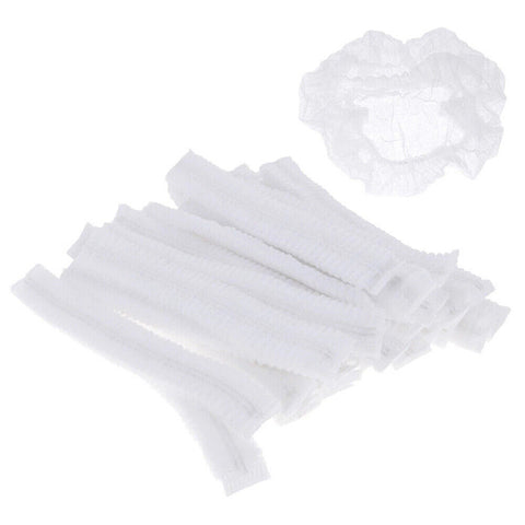 up500x Disposable Hair Net Cap NonWoven Anti Dust Stretch Elastic Work Hat Cover