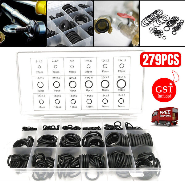 279x Rubber Grommet Firewall Hole Plug Set Electrical Wire Gasket Assortment Kit