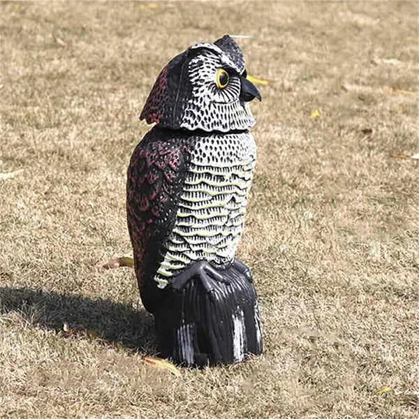 Bird Deterrent Realistic Owl Decoy Pigeon Crows Scarer Scarecrow Repeller Patio