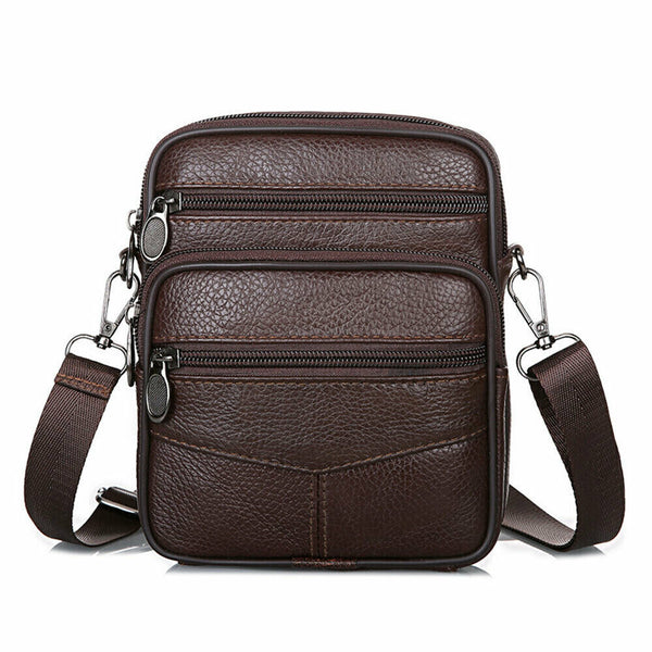 Mens Crossbody Bags Leather Wallet Side Shoulder Messenger Handbag Backpack AU