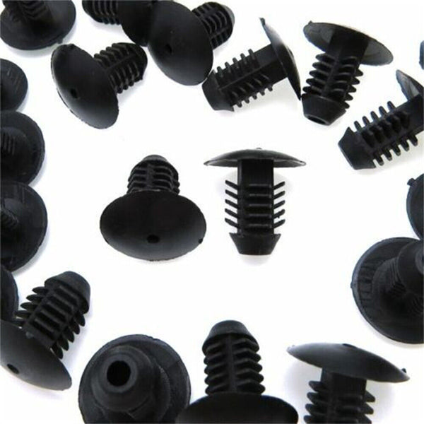 60pc Fits10mm Hole Plastic Clip Push Type Fastener Auto Bumper Fender Door Rivet