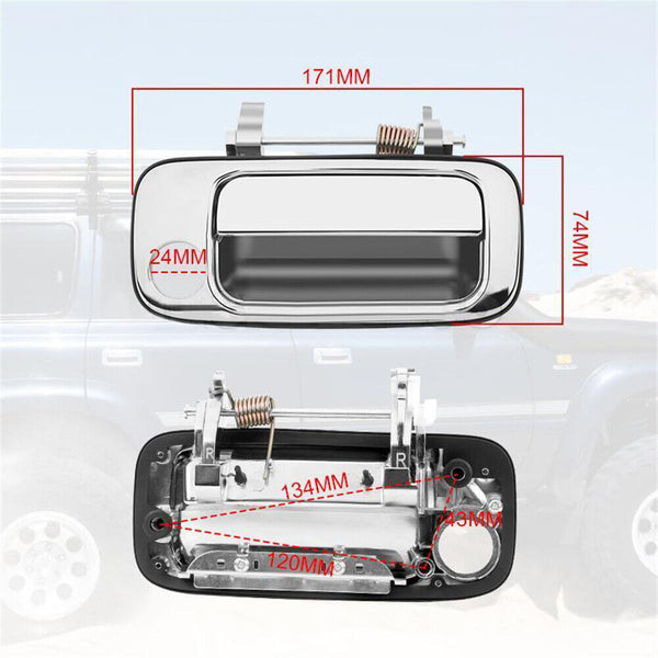 Front Right Outer Door Handle Chrome for Toyota Landcruiser 80 Series 1990-1998