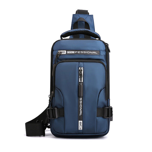 Men's Sling Crossbody Bag Anti-theft Shoulder Chest Messenger Backpack USB Port