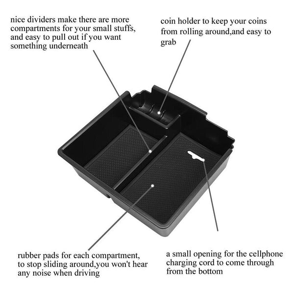 Armrest Center Console Organizer Storage Box Tray For Ford Ranger T6 T7 2012-21