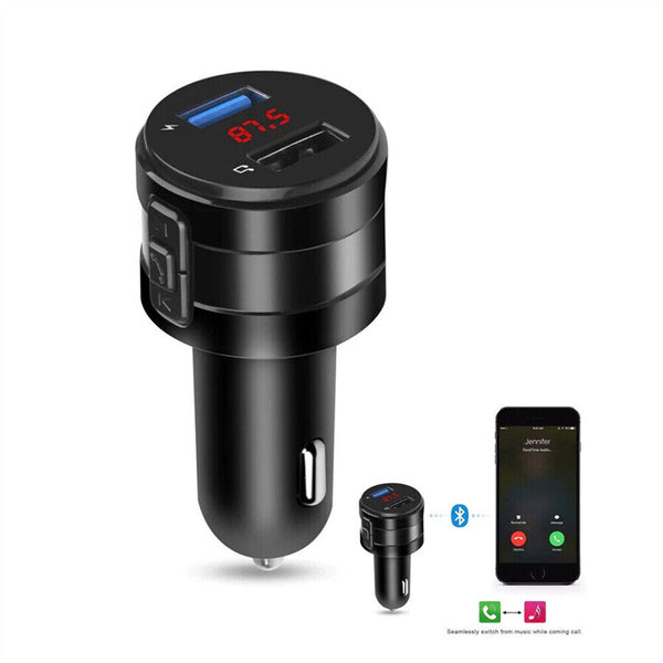 Handsfree Bluetooth 4.2 FM Transmitter Wireless Car Charger USB Kit Radio Player