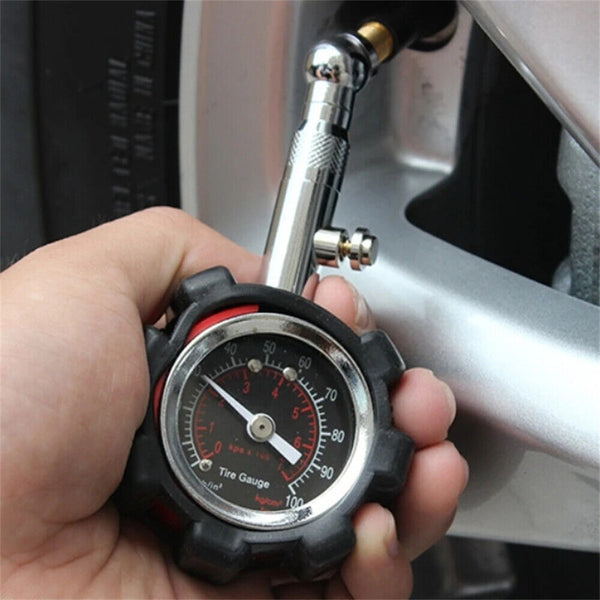 Tyre Air Measurement Tire Pressure Gauge 100 PSI Fit Car Truck Motorcycle Bike