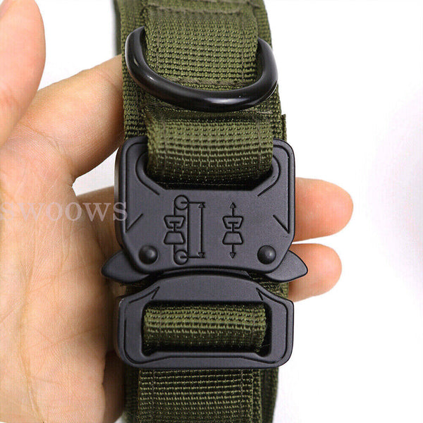 Tactical Dog Collar Military Heavy Duty Pet Collar With Metal Buckle Adjustable