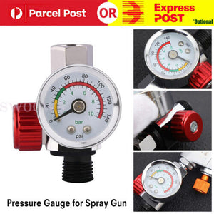 1/4" Adjustable Air Regulator Bar Pressure Gauge Paint for Spray Sprayer Gun