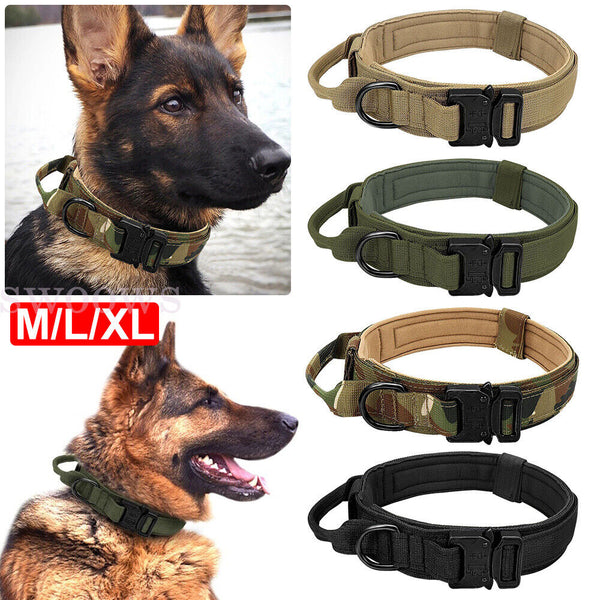 Tactical Dog Collar Military Heavy Duty Pet Collar With Metal Buckle Adjustable