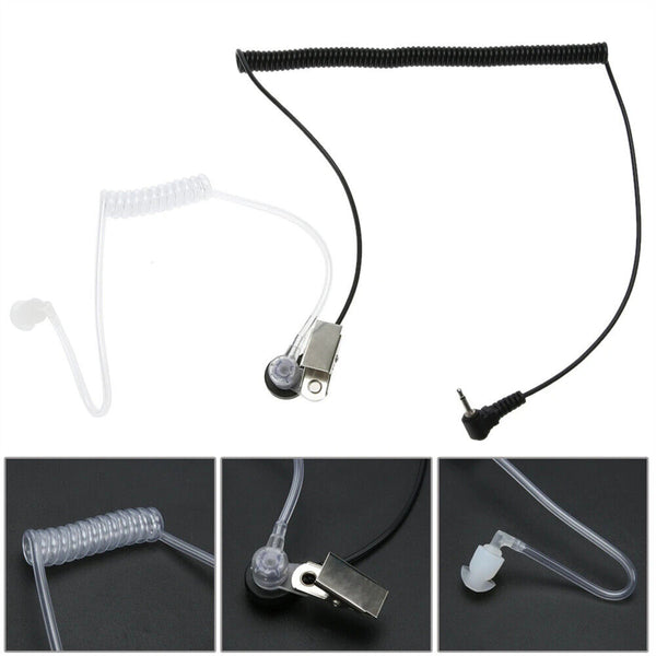 UP 5PCS 3.5mm Transparent Covert Acoustic Tube Earpiece For Motorola Radio