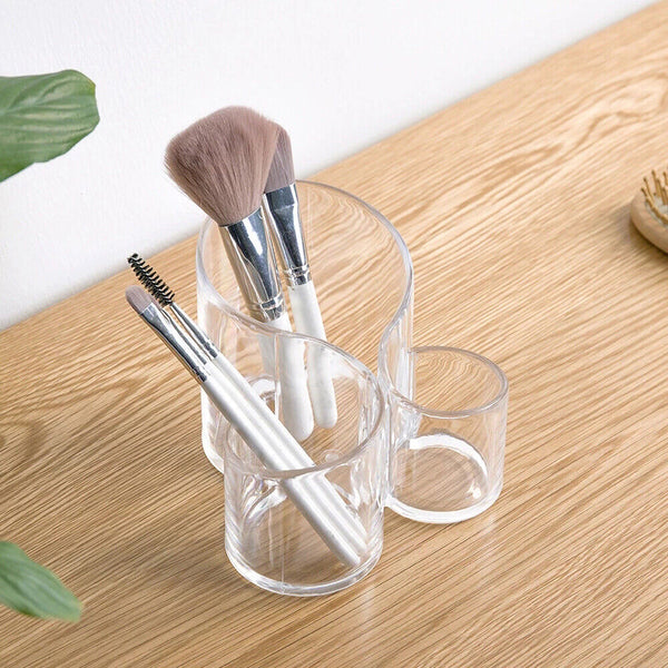 Clear Acrylic Makeup Brush Holder Organizer Cosmetic Storage Container Case AU