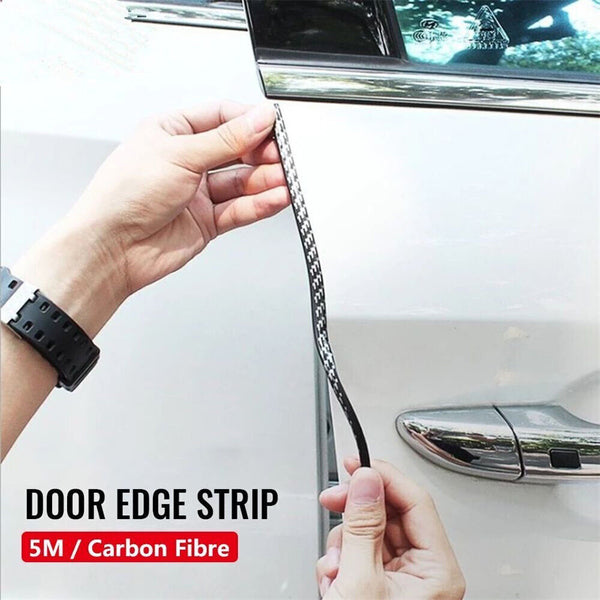 5M Carbon Fibre Car Door Anti Collision Strip Bumper Trim Edge Scratch Protector