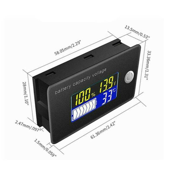 72V LED Digital Monitor Volt Battery Capacity Display Voltmeter Ni-MH Li Car AU