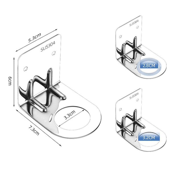 Wall Mounted Shampoo Bottle Shelf Shower Gel Rack Liquid Soap Holder S.S304 AU