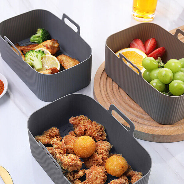 Liner Non-Stick Reusable Baking Tray For Air Fryer Silicone Basket AU