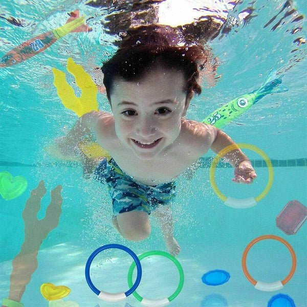 Underwater Swim Pool Diving Toys Summer Swimming Dive Toy Sets Water RIng Sticks