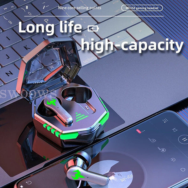 Wireless Bluetooth 5.2 Earphone High Sensitivity Earbuds For Game iPhone Samsung