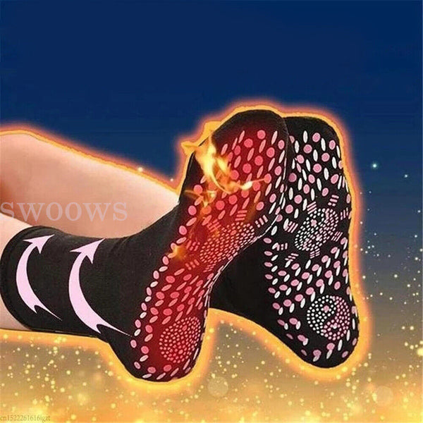 Self Heating Tourmaline Magnetic Therapy Health Socks Foot Massage Warmth Sock