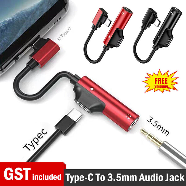 Type-C To 3.5mm And Charger 2 In 1 Headphone AUX Audio Jack USB C Cable Adapter