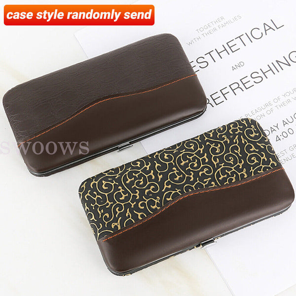 12PCS Nail Clippers Set Stainless Manicure Pedicure Kit Cuticle Grooming Case AU