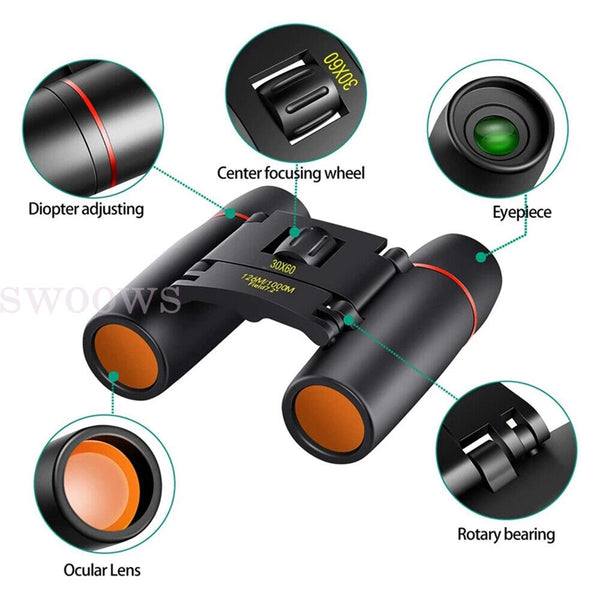 New Day Night Vision Binoculars Outdoor Travel Portable Folding Telescope