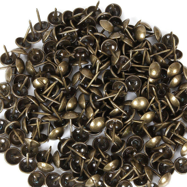 100/200x Upholstery Nails Furniture Hardware Studs/Tacks/Pin 10/13mm Worn Bronze