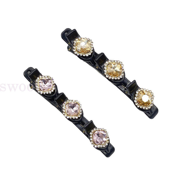 Sparkling Crystal Stone Braided Hair Clips Bangs Hair Clip Braided Hair lot