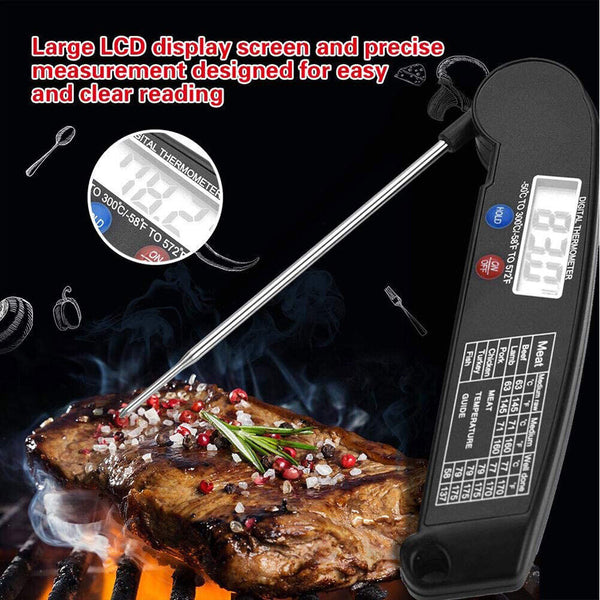 Foldable Digital Thermometer Probe Temperature Kitchen Cooking Food BBQ Meat Jam