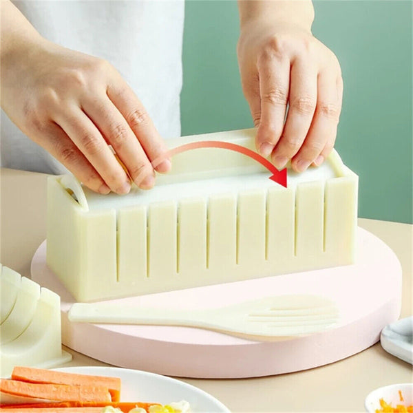 DIY Sushi Maker Making Kit Rice Roller Mold Set Beginners Homemade Kitchen NEW