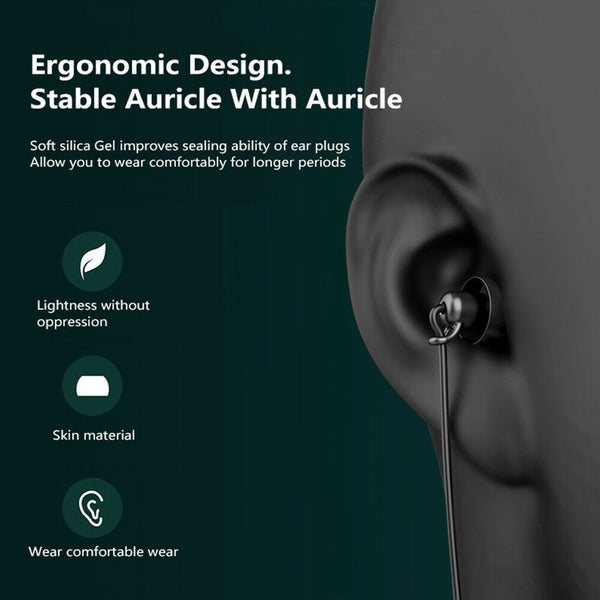 2PCS In Ear Sleep Earphone Anti-Noise Ultra Soft Headphone Earbuds Headsets