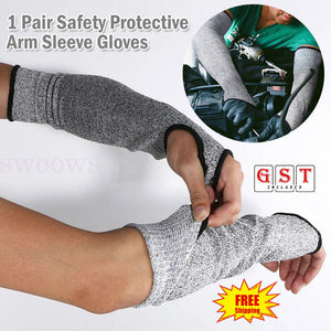 1 Pair Safety Protective Arm Sleeve Garden Cut Resistant Guard Armband Gloves