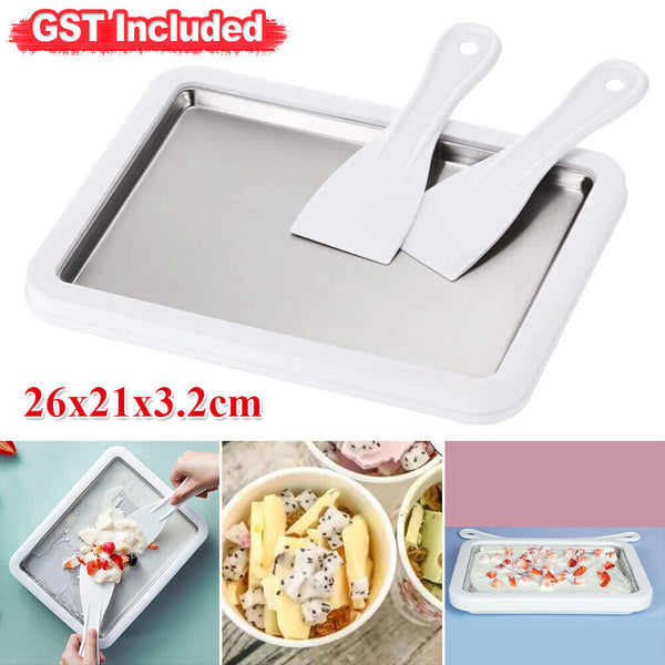 Ice Cream Maker Yogurt Frozen Pan Mini Fried Yogurts Machine Roll StainlessSteel