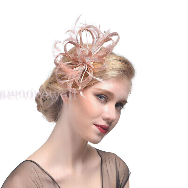 Headdress Flower Hair Headband Clip Fascinator Party Hair Accessories Women Hat