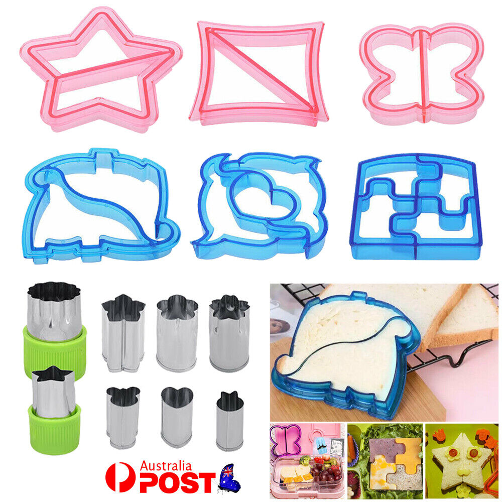 16x Sandwich Cutter Kids DIY Lunch Cake Toast Shape Mold Creative Bread Mould au