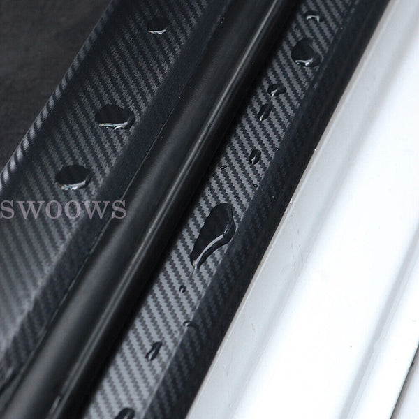 Car Door Sill Protector Edge Sticker Carbon Fiber Rubber DIY Bumper Guard Strip