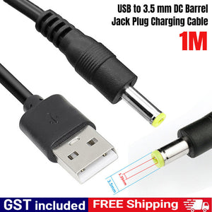 USB to 3.5mm /1.35 mm 5 Volt 5V 2A DC Barrel Jack Plug Charging Power Cable Cord