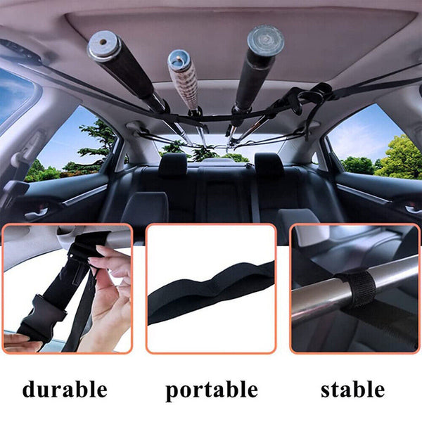 2pcs Car Fishing Rod Strap Fishing Rod Storage Rack Rod Carrier Holder for SUVs