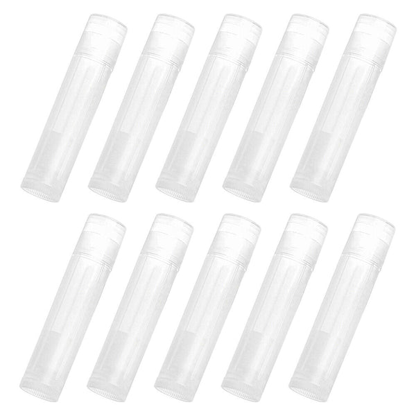 10PCS DIY 5g Clear Empty Lipstick Caps Transparent Container Lip Balm Tubes