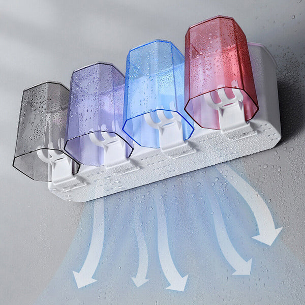 UP3 Bathroom Wall Mounted Toothbrush Holder Toothpaste Stand Storage Rack w/ Cup